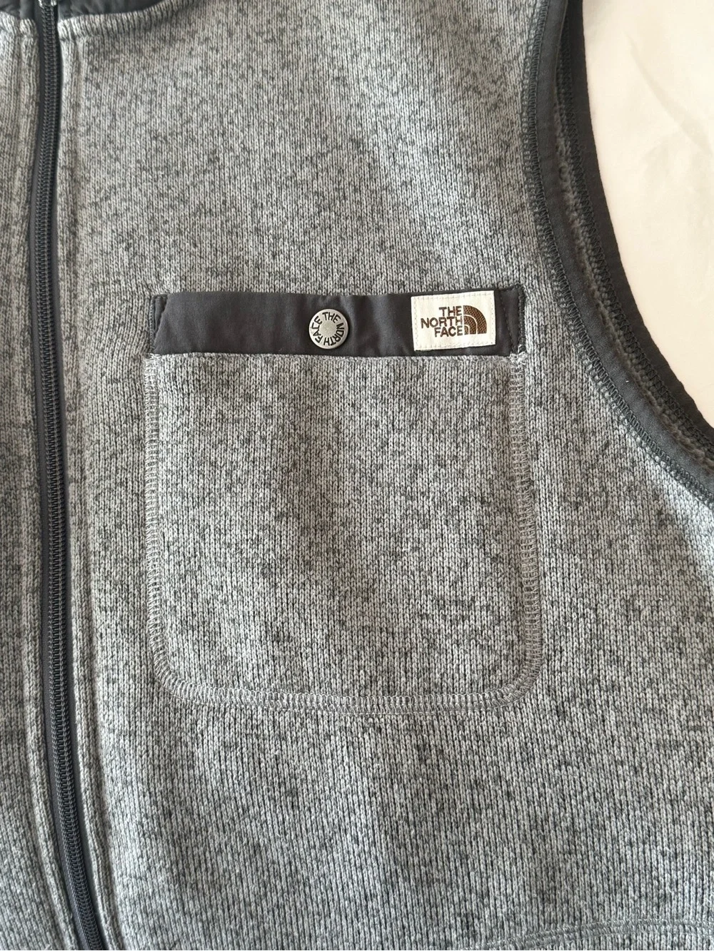 The North Face Gordon Lyons Full Zip Fleece Vest | Gray Heather | L